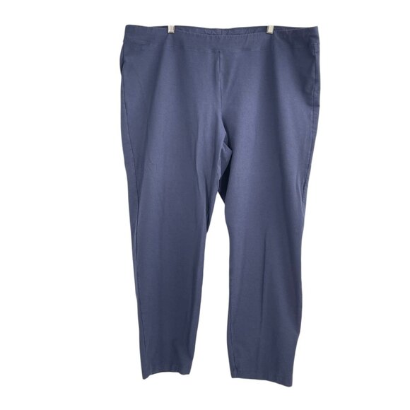 Eileen Fisher Blue Pull On Lounge Pants Womens Plus Size 2X Elastic Waist Casual - Picture 1 of 8
